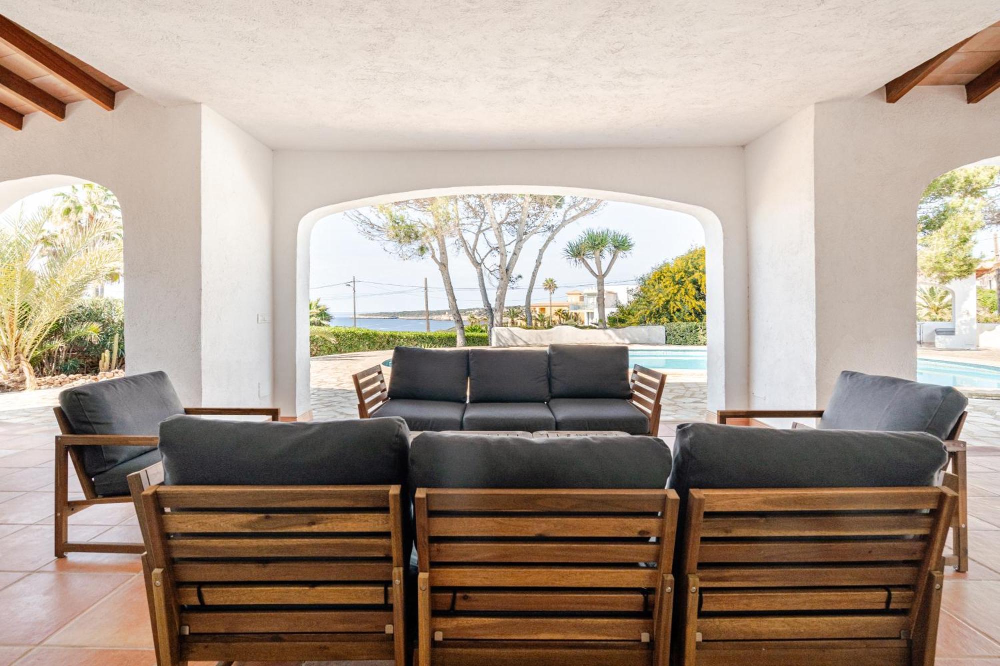 Gigantische Villa Mit Meerblick, Panoramablick & Pool-Oase Cala Pi  Exterior foto