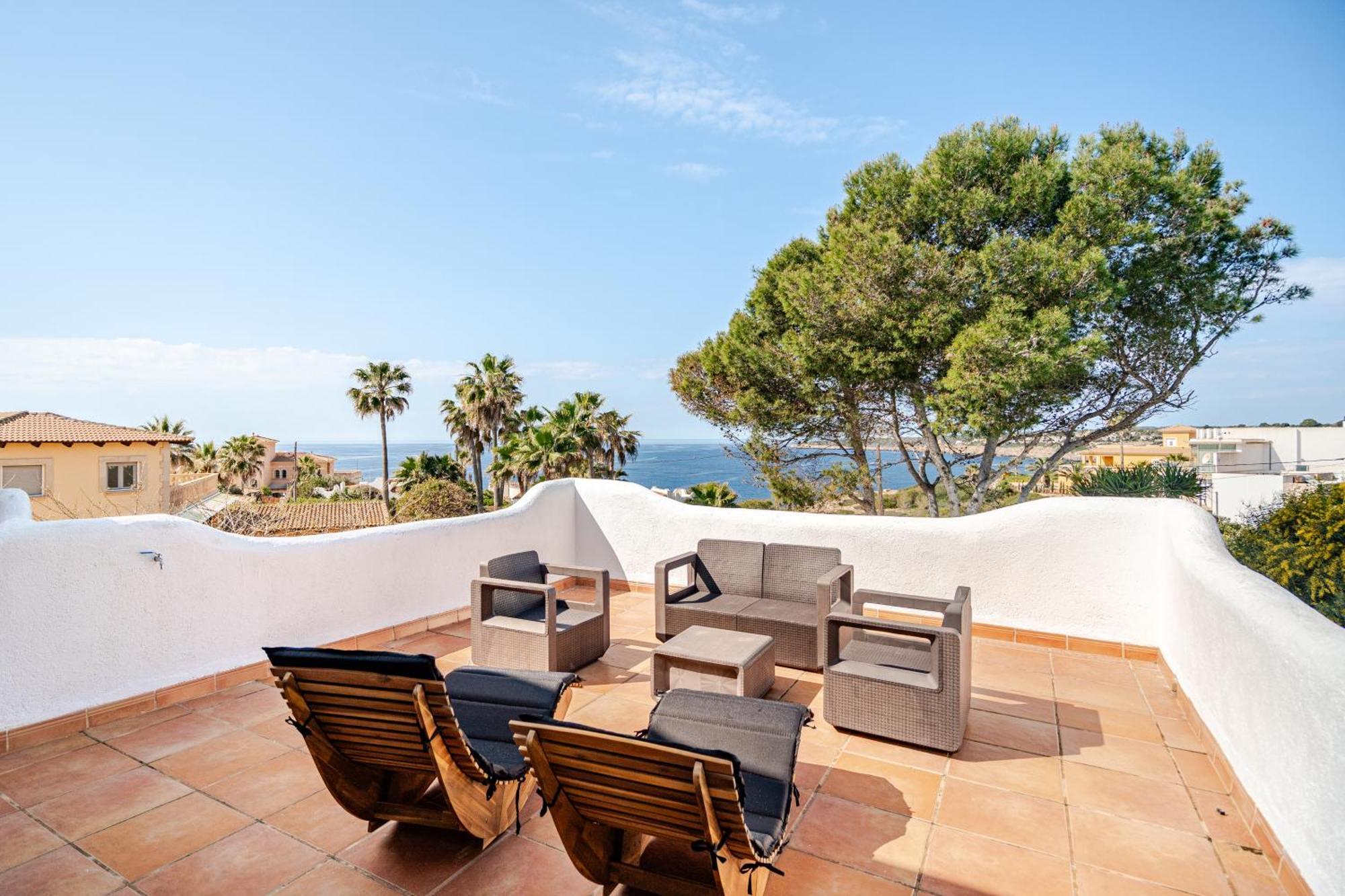 Gigantische Villa Mit Meerblick, Panoramablick & Pool-Oase Cala Pi  Exterior foto